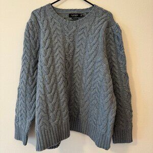 Lauren by Ralph Lauren Green/Grey Cashmere Sweater - 3X